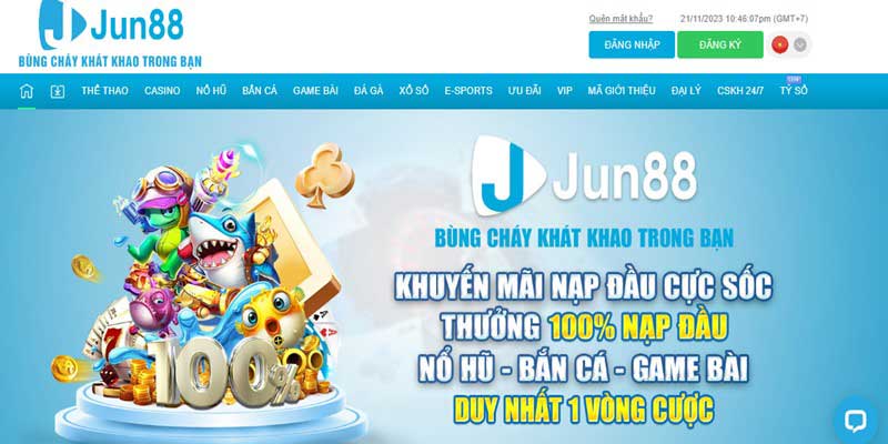 Đăng nhập Jun88, nhận ngay ưu đãi chào mừng